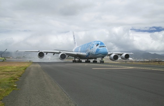 ANAハワイでA380フライングホヌが就航